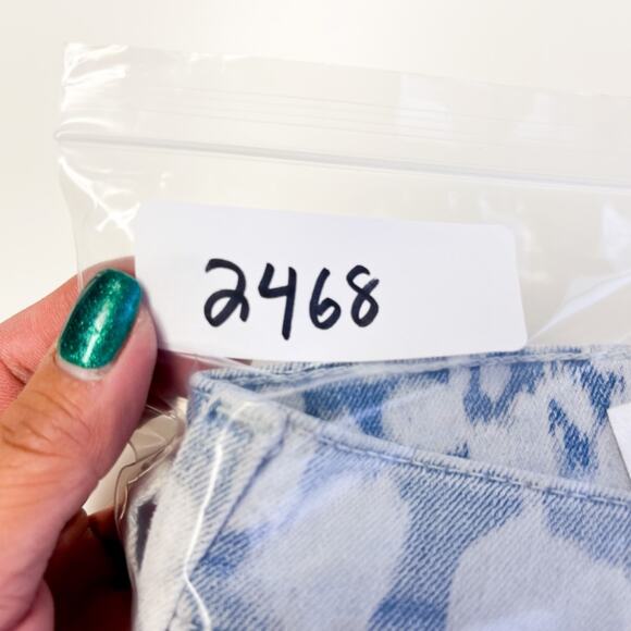 Current/Elliott | High Rise Stiletto Ankle Jeans Skinny Printed Blue | 30 - Picture 9 of 10